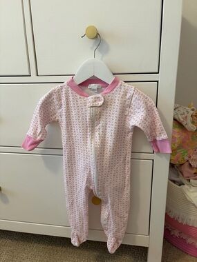 Kissy Kissy Pink Heart Footie 6-9 Months